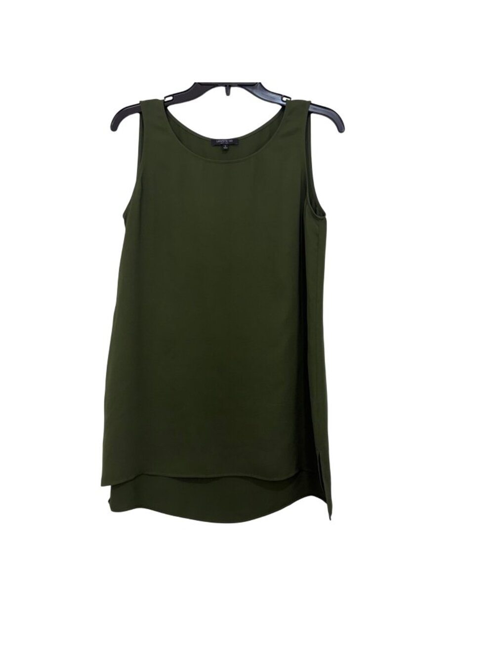 Lafayette 148 New York Women Green Sleeveless Tunic Silk Blouse SZ Small